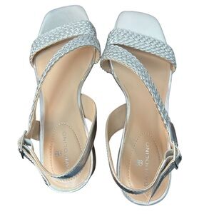 Bandolino Silver Sandals-Size 8 1/2-perfect for New Years Eve!